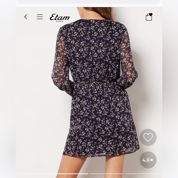 Last chance! PRIMROSE V-Neck Long-Sleeve Floral Mini Dress - Picture 6 of 8